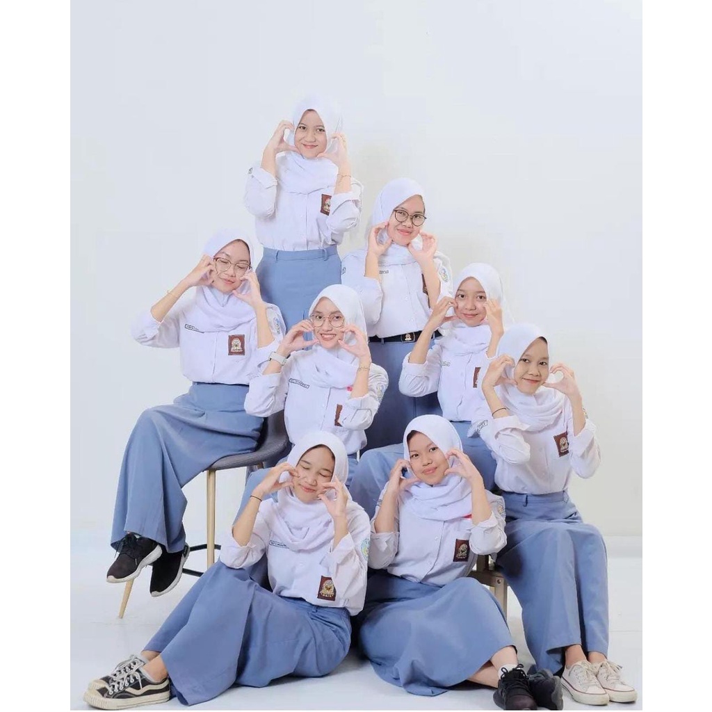 Rok Sekolah Anak SMA/SMK Model Span Belakang Panjang Warna Abu-Abu,Hitam,Coklat & Putih