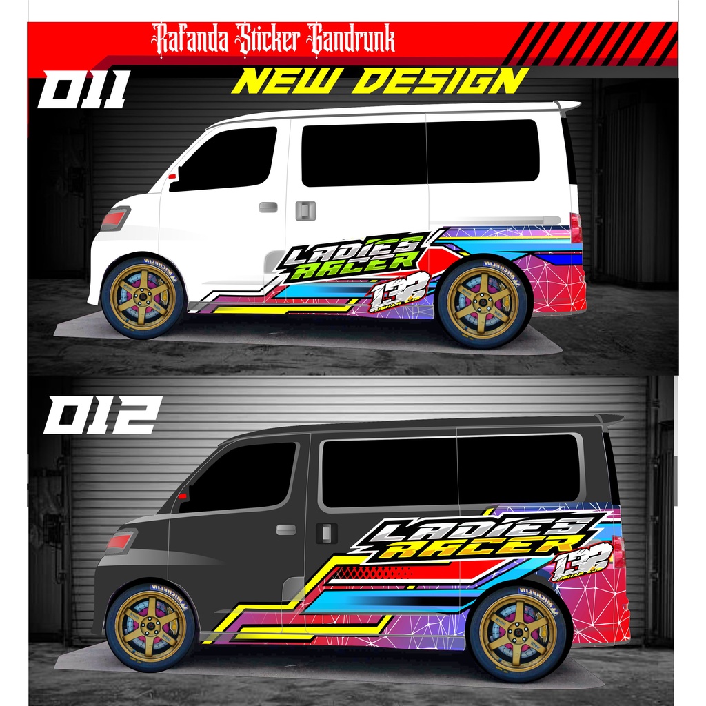 stiker decal grandmax BLINDVAN LUXIO Apv AVANZA SIGRA