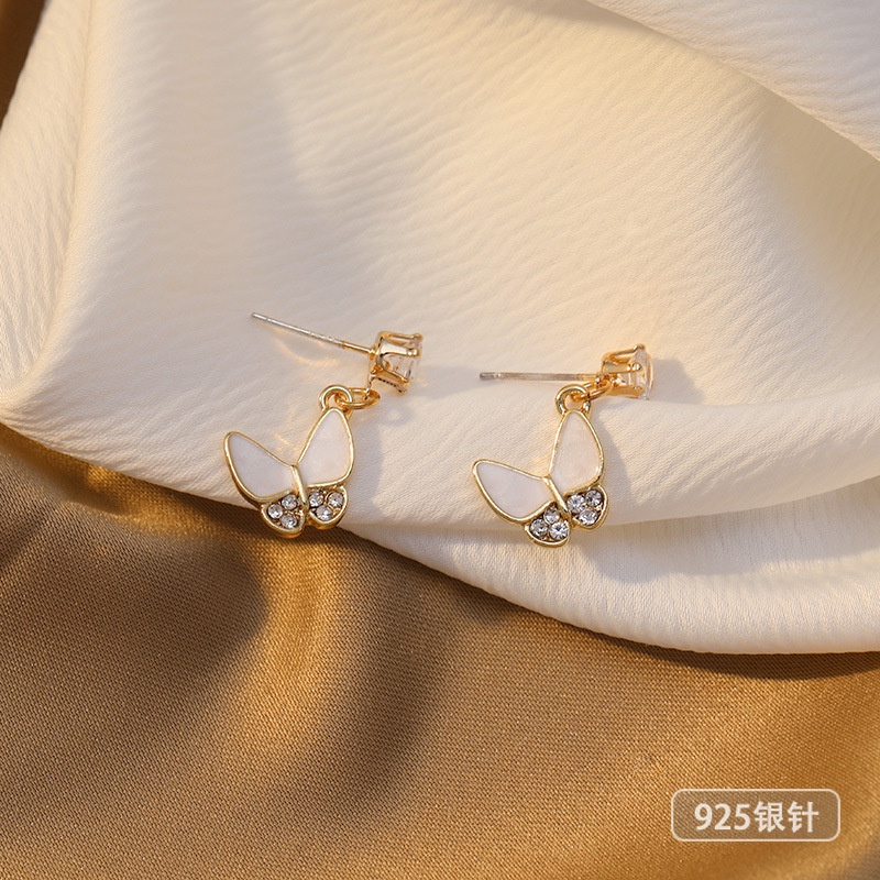 Anting 925 silver needle Bentuk Kupu-Kupu Untuk Wanita