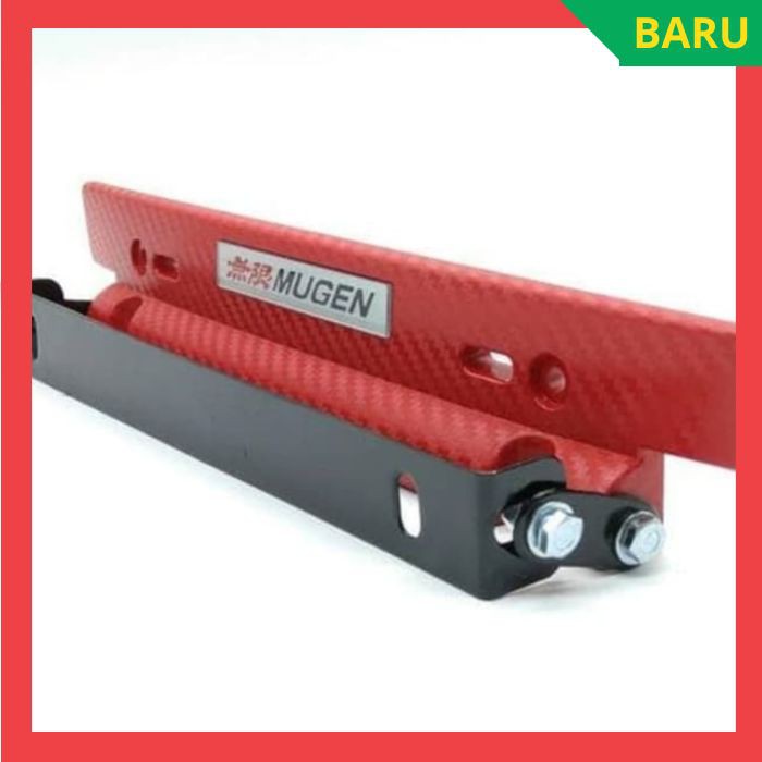 Dudukan Plat Nomor Mobil JDM Merah Carbon 3D Dudukan Plat Mobil Plat Nomor Mobil Racing Universal