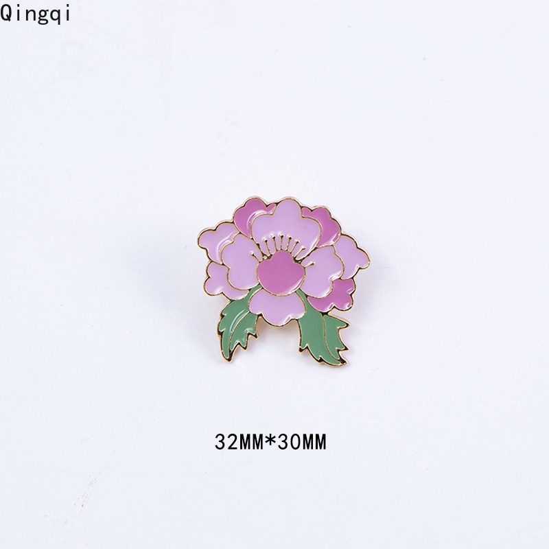 Bros Pin Enamel Bentuk Bunga Matahari Lily Daffodils Peony Camellia Warna-Warni Untuk Hadiah