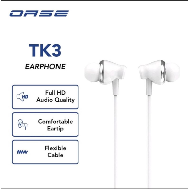 Headset Earphone OASE TK3 Original Garansi Resmi