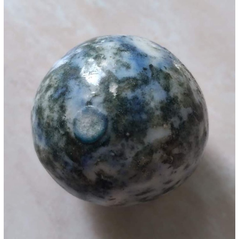 Kelereng Gundu Porcelain Kuno Tua Uk. Besar Unik Antik ASLI Temuan Sungai Bengwan Solo Jatim