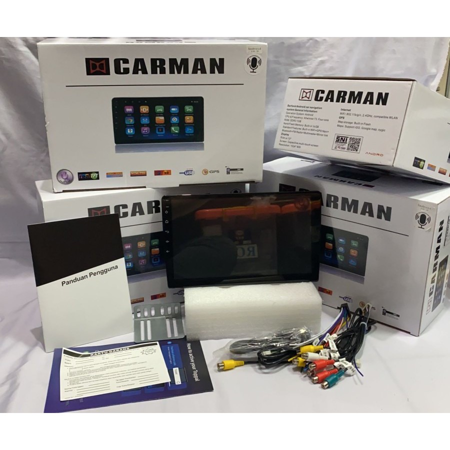 Head Unit Double din Carman android 10 Inch Ram 2GB+32GB