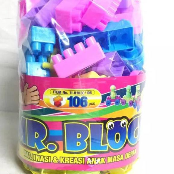 READY STOCK Mainan Balok susun mr block 106pc ZE7