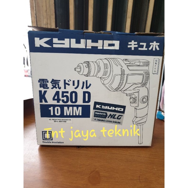 MESIN BOR TANGAN KYUHO K 450 D / BOR TANGAN 10MM KYUHO 2 ARAH