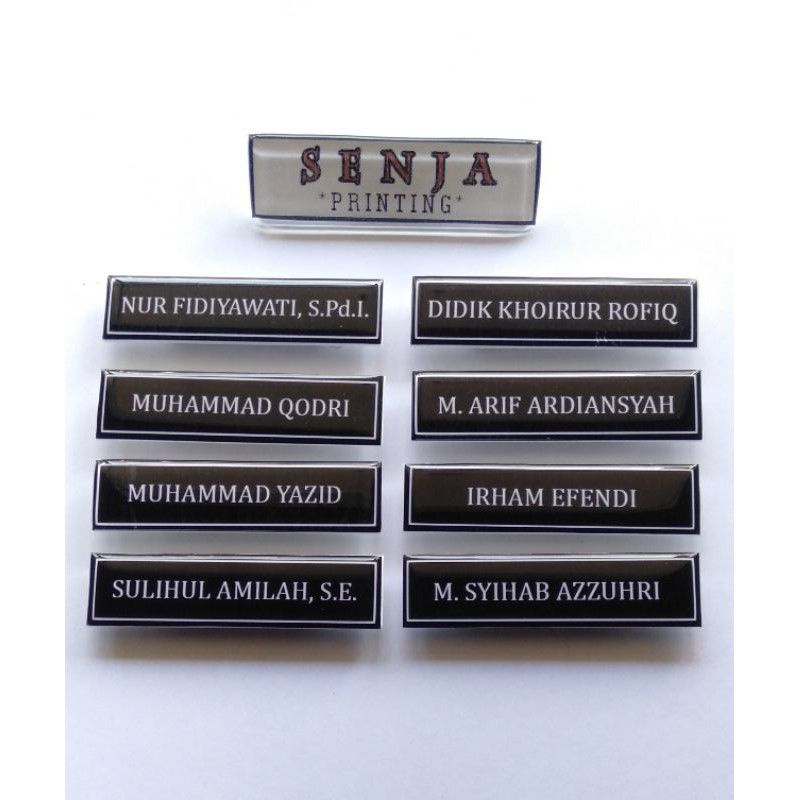 Custom Name tag Satuan Kantor Sekolah Instansi Bumn Pns