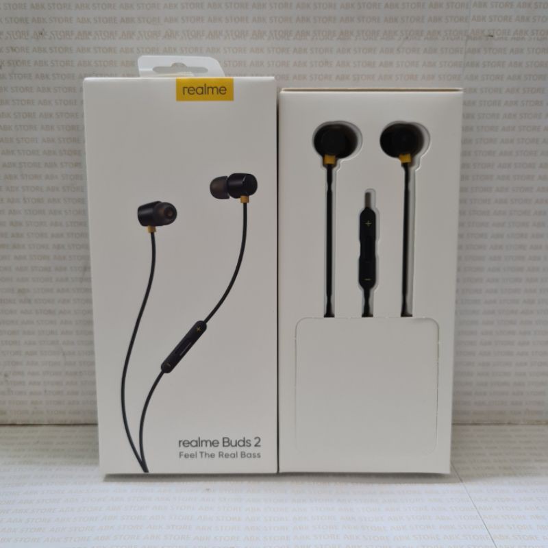 Headset Handsfree Earphone Realme Buds 2 RMA155 Jack 3.5 Mm Original