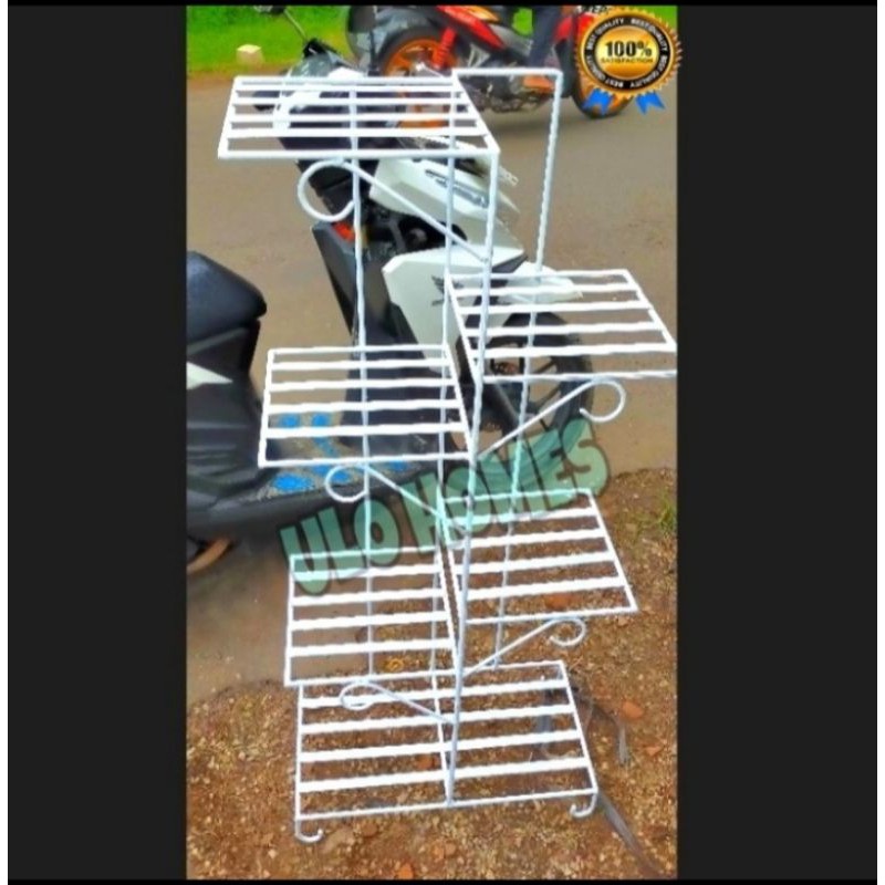 rak besi tanaman hias 7 susun