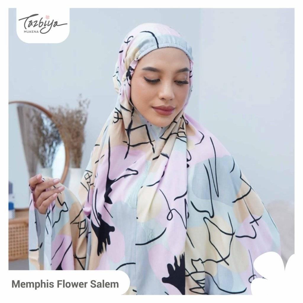 Tazbiya - Mukena Tazbiya Memphis Flower All Size