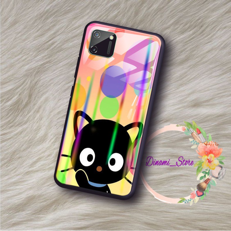 back case glass aurora coco cat Samsung J2prime G530prime A01 CORE A20 A30 A20s A50 A50s  DST381