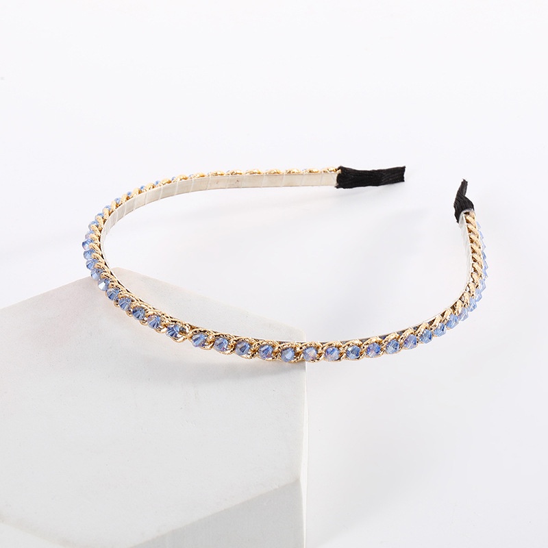 Korean Anti-crystal Thin Headband Fashion Color Rhinestones Hairband Women Hair Accessories