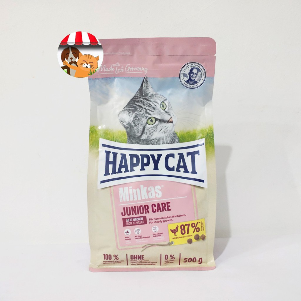 Happy Cat Minkas Junior Care 500Gr - Makanan Kucing