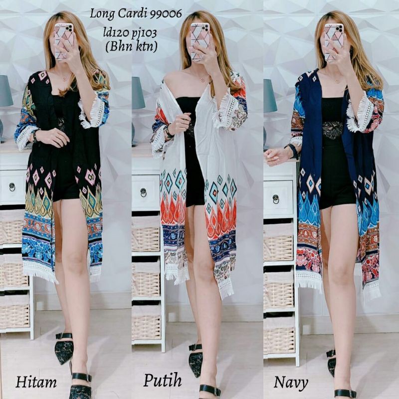 (COD) Long Cardi Citra Etnik - Cardigan Cantik Bermotif - Terlaris Dan Murah - Fashionable