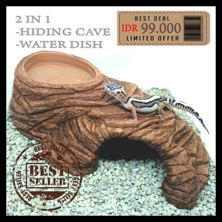 Hiding Cave 2 In 1 ( Hiding Cave, Water Dish )