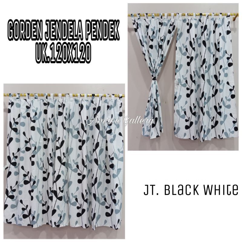 GORDEN JENDELA TALI 120X120 black white