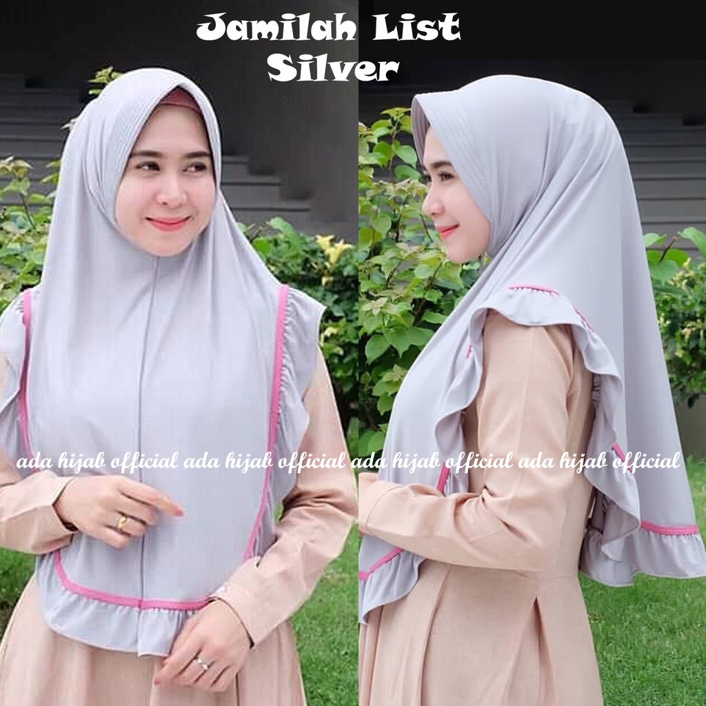 Jilbab Khimar JAMILAH LIST Rempel / Hijab Instant Pet Antem / Kerudung Jersey Simpel Terbaru
