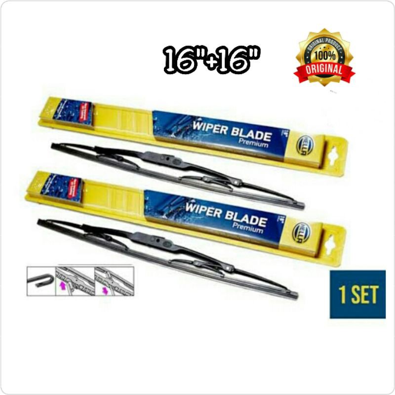 Wiper Depan Carry 16&quot;+16&quot; Merk Hella