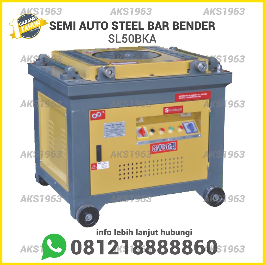 Mesin Penekuk Besi Beton Alat Tekuk Besi Eser 50 mm Semi Automatic Steel Bar Bender AKS - SL50BKA