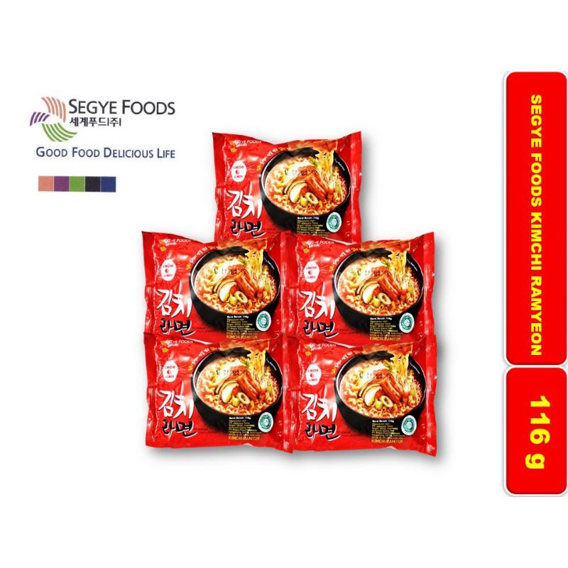

Mie Ramyeon / Mie Instan Korea / Segye Food Kimchi Ramyeon (5pcs)