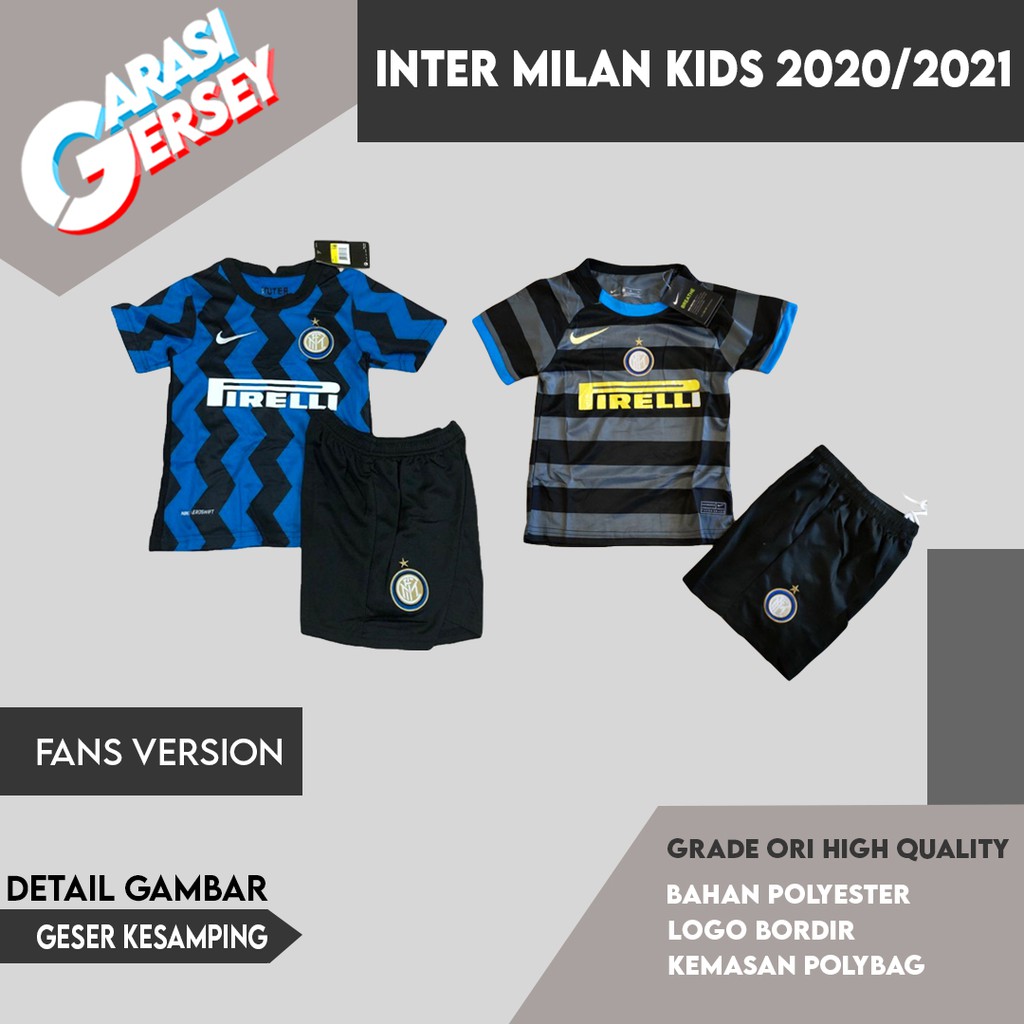 Jersey Sepak Bola Anak Inter Milan Terbaru 2020/2021