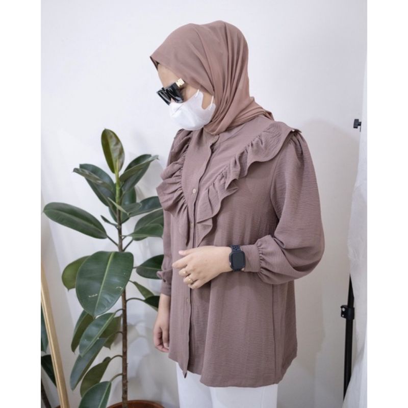 KEMEJA BLOUSE CRINKLE AIRFLOW TERBARU 2022 / CALA BLOUSE CRINKLE / KEMEJA CRINKLE WANITA