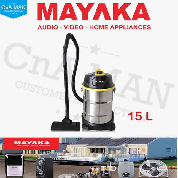 Vacum Mayaka VC-2993 CP Vacum Cleaner Basah Dan Kering 15 Liter sedotan super kencang