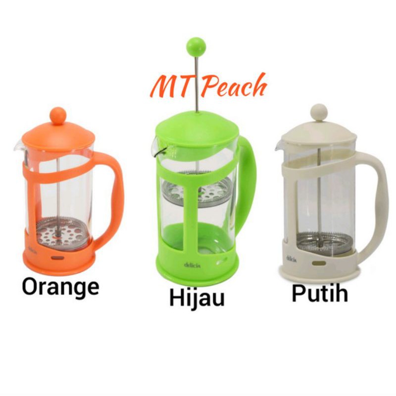DELICIA PEMBUAT KOPI DAN TEH TEKO COFFEE TEA FRENCH PRESS 1000ML 1L