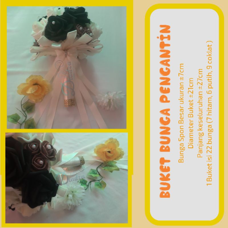 buket bunga pengantin, buket pengantin, buket, spon, bunga spon