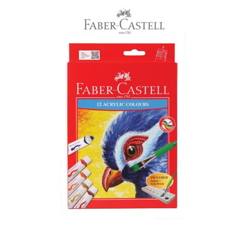 

Cat Air Acrylic Colours Faber Castell 12 mili Set 12 Warna + DVD