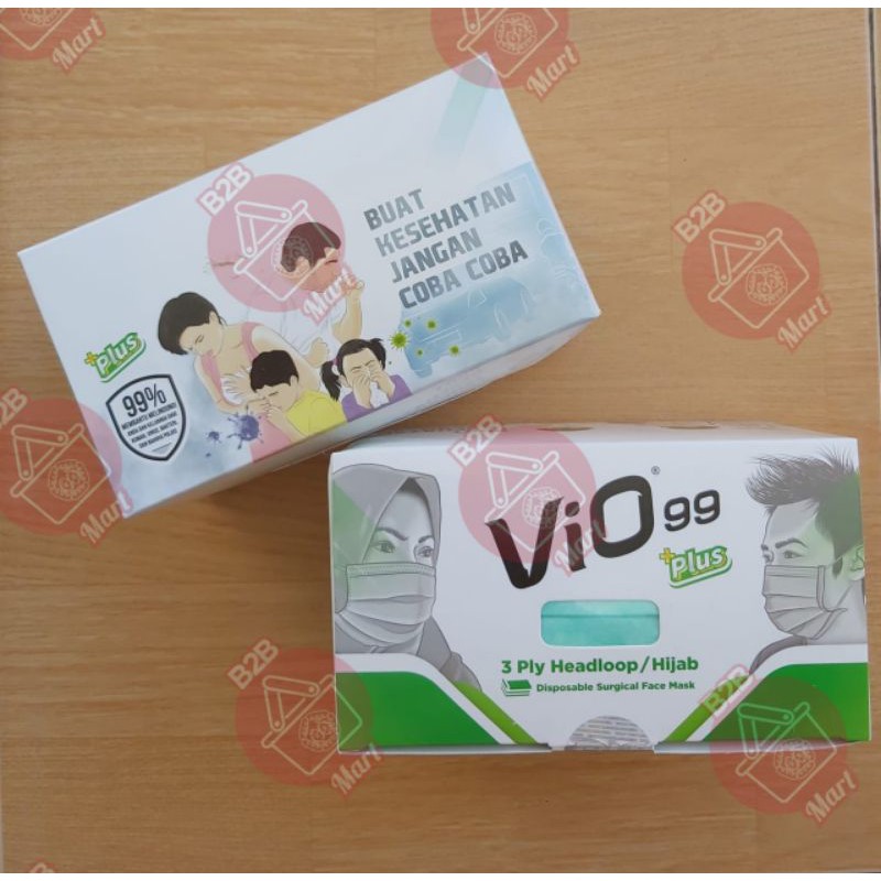 Masker vio hijab masker medis 3ply isi 50pcs