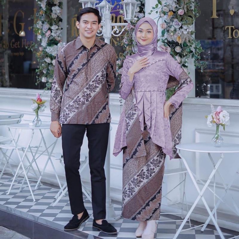 SARIMBITAN LAVEYA COUPLE BATIK KEBAYA CEWE COWO ARUNIKA SETELAN KEBAYA BAJU SARIMBITAN TUNANGAN BAJU WISUDA TERBARU BAJU TRADISIONAL JAWA COUPLE LEBARAN TERBARU KOPEL COWO CEWE