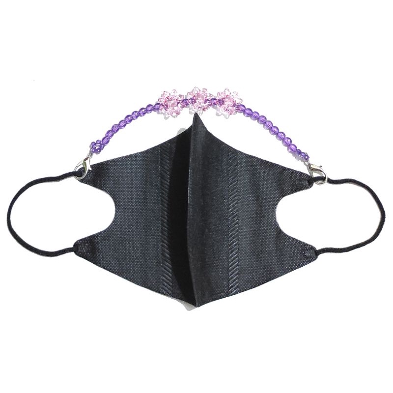 Konektor Masker Hijab Mask Connector Strap Flower Acrilic Strap Extender Jilbab