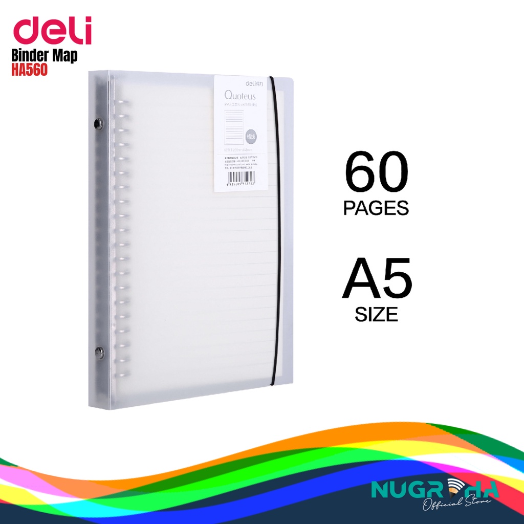 

BINDER MAP / BUKU CATATAN Loose-Leaf Notebook B5 A5 DELI HA / HB 560