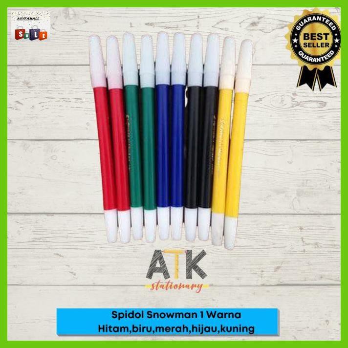 

Silutala- Spidol Snowman Warna Kecil Atk - Hitam -Ori.