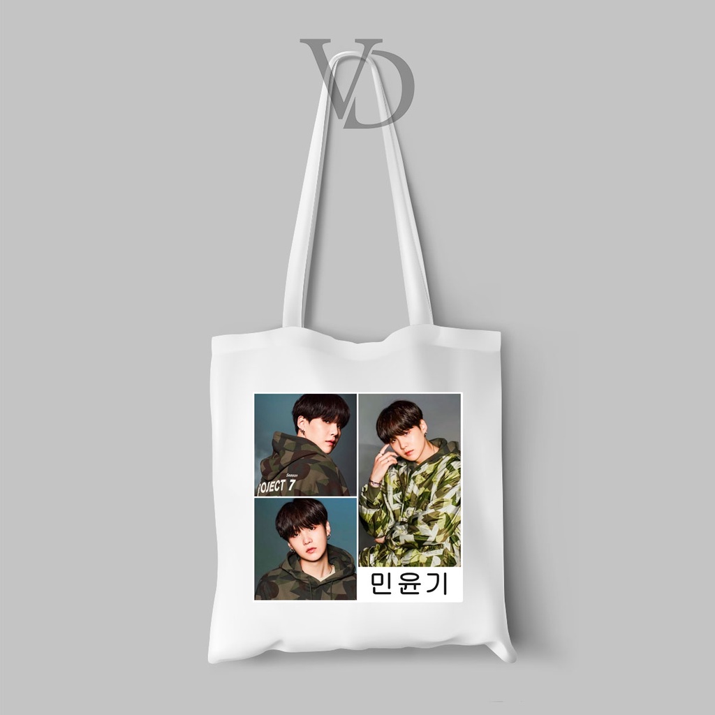 SUGA / YOONGI Tote bag totebag Kanvas ARMY/ tas belanja KOREA KPOP