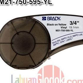 

Tape Label Brady Vinyl 19mm Black on Yellow M21-750- 595-YL/Stiker