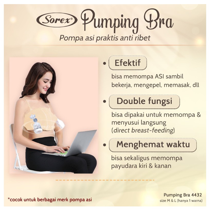 MOMS_Sorex 4432 Hands Free Pumping Bra BH Menyusui untuk Pompa Asi