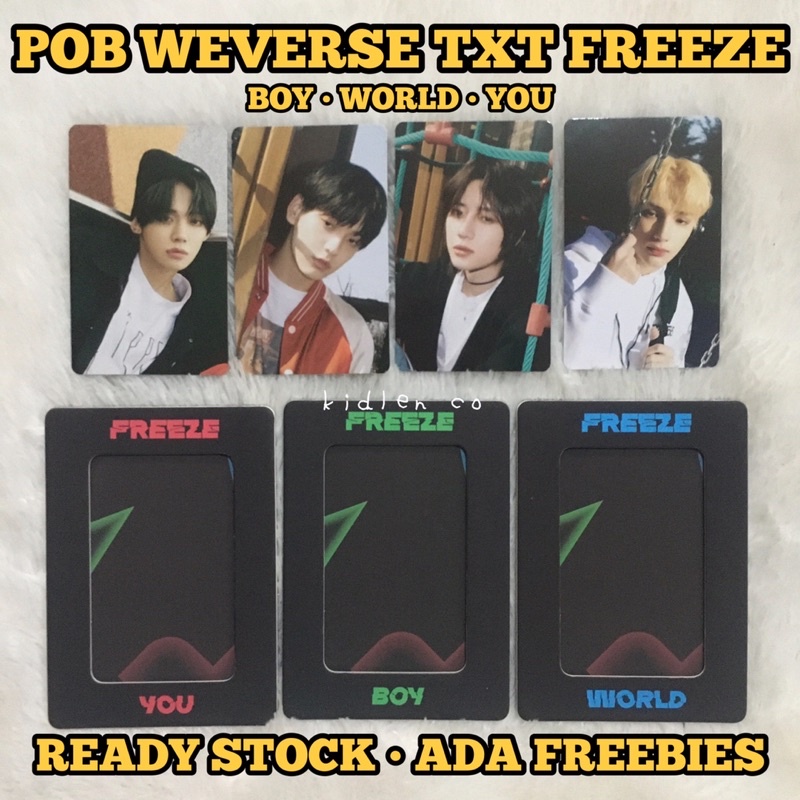 Official POB Weverse Gift TXT Photocard Frame Freeze / Yeonjun Soobin Beomgyu Taehyun Hueningkai