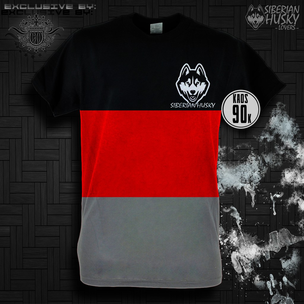 SHP01 KAOS ANJING KAOS GAMBAR ANJING SIBERIAN HUSKY BAJU ANJING BAJU GAMBAR ANJING SIBERIAN HUSKY