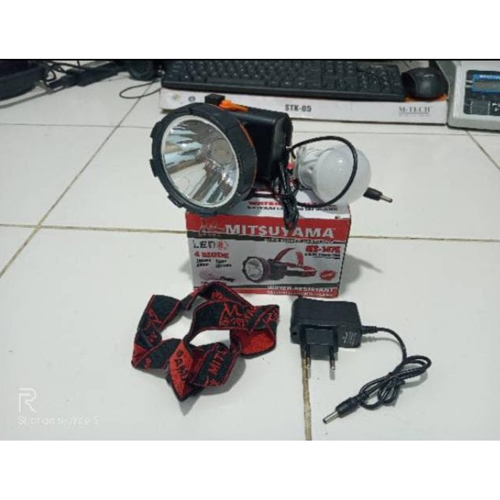 Senter kepala LED Cahaya kuning dan lampu bohlam / Head lamp cahaya kuning Outdoor