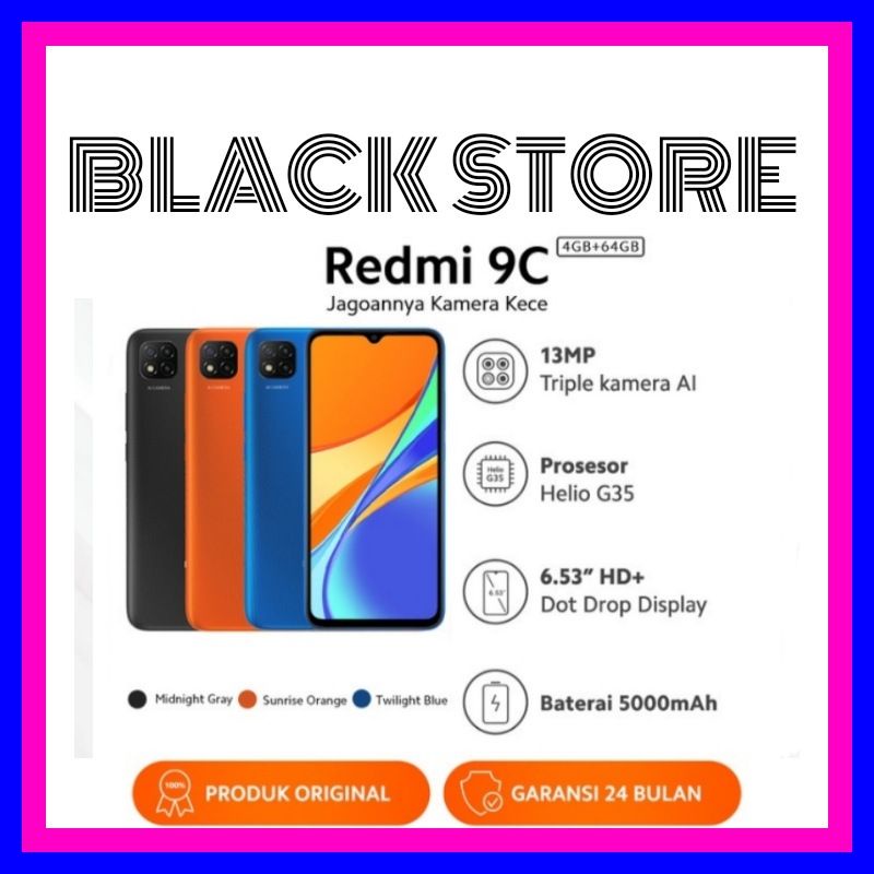 XIAOMI REDMI 9C 3/32 & 4/64 BARU GARANSI RESMI