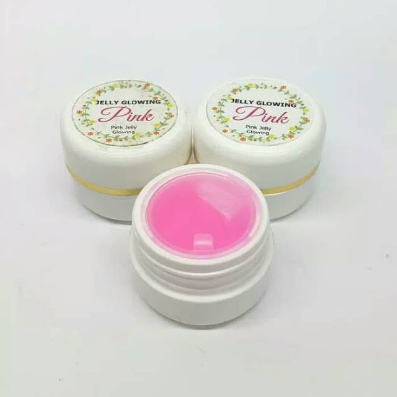 Jelly Glowing Pink Cream - Krim Pemutih Wajah - Krim Obati Jerawat, Bekas Jerawat dan Flek Hitam - Krim Wajah Glowing - Krim Mencerahkan Wajah