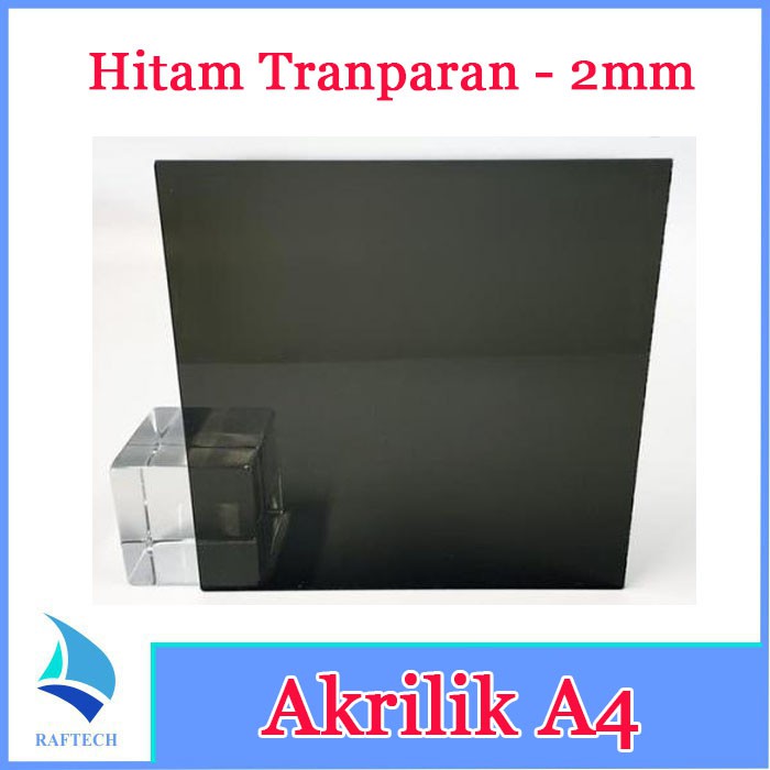 Acrylic Akrilik Hitam Transparan Ray Riben Lembaran A4 2mm 2 mm