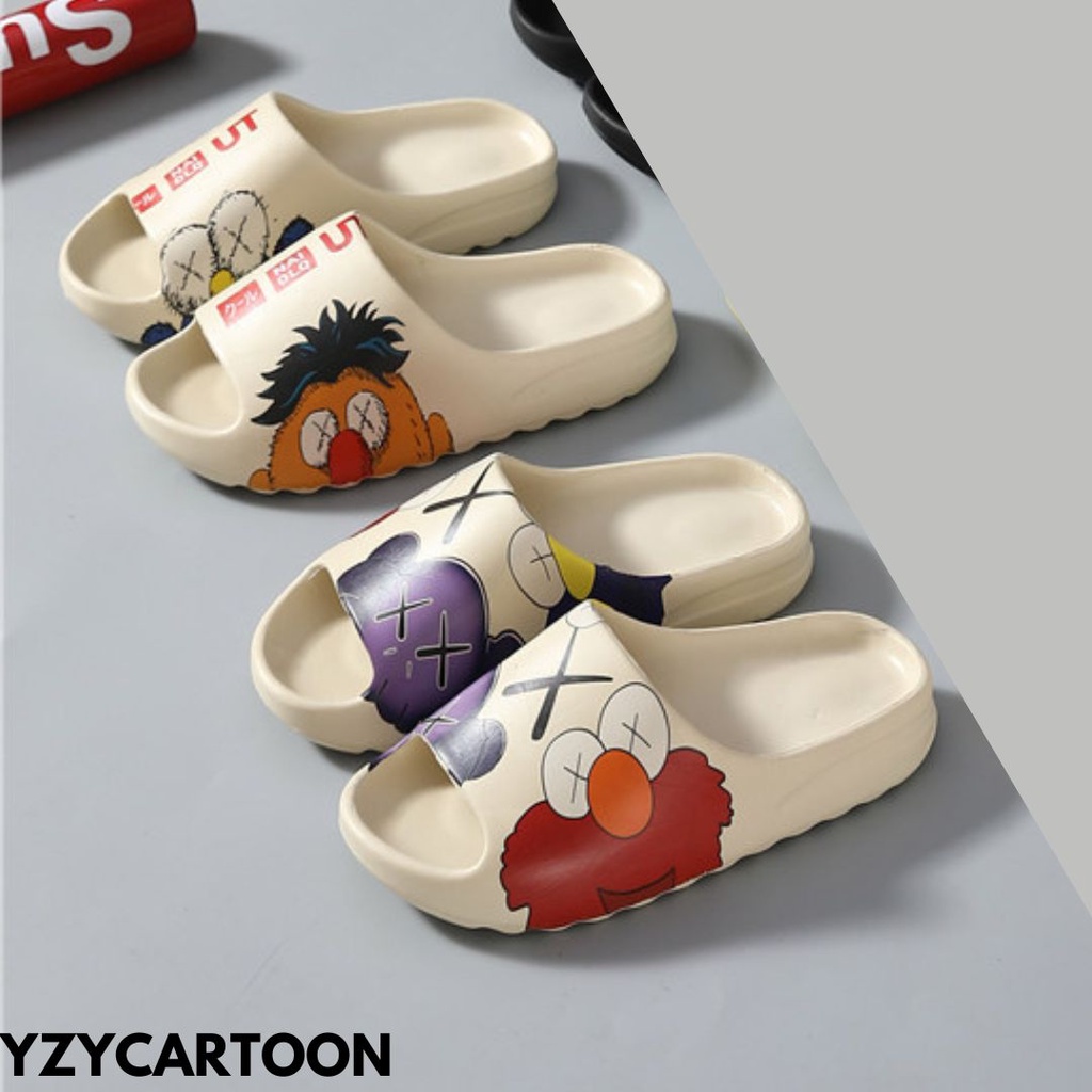 SANDAL PASANGAN COCOK DIPAKAI COUPLE LUCU BAGUS MOTIF EMO CARTOON BAHAN RUBBER IMPORT YZYCARTOON