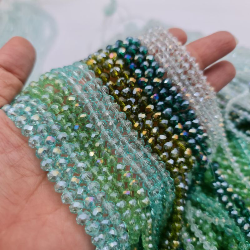 BATU STONE KRISTAL CEKO BENTUK BAKPAO BAPAO UKURAN  4 MM PER RENTENG ( BAGIAN 2 ) KUALITAS BAGUS KILAU PREMIUM