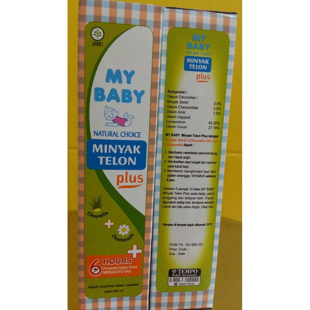 Minyak Telon My Baby Plus Anti Nyamuk 90 Ml Shopee Indonesia