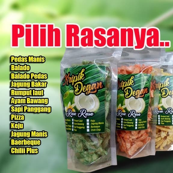 

keripik degan (kripik kelapa muda) ANEKA RASA - BISA COD BAYAR DI TEMPAT