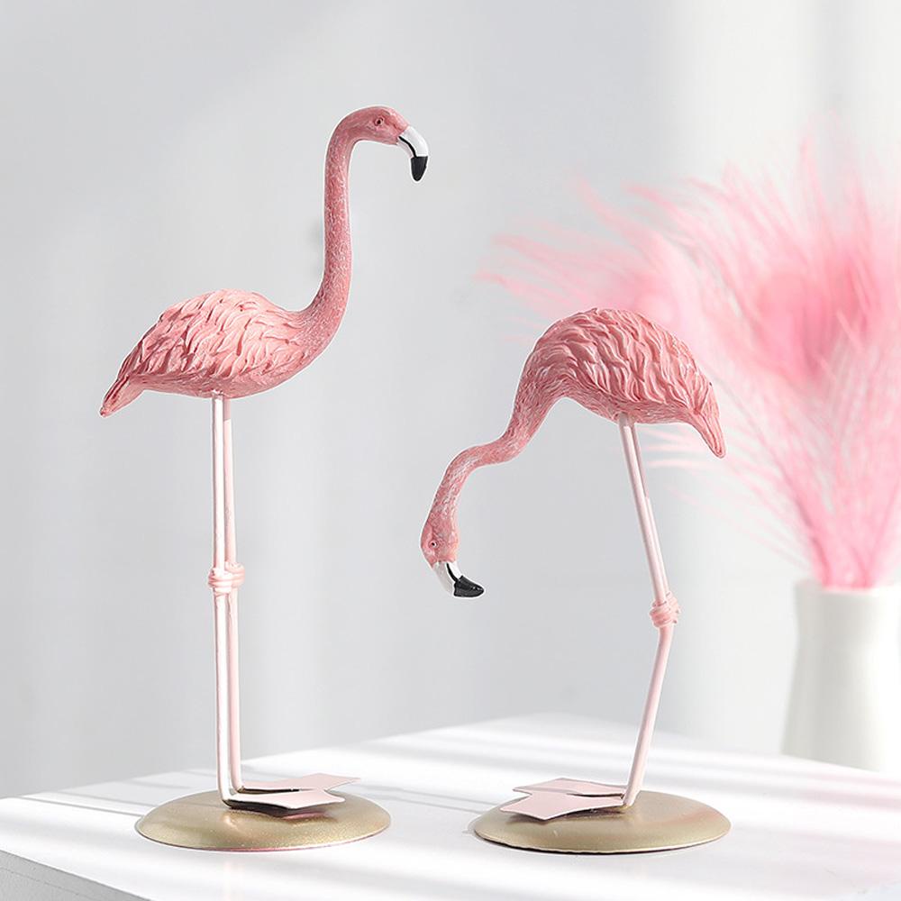 [Elegan] Patung Flamingo Kreatif Modern Kantor Pesta Pernikahan Kerajinan Patung Hewan