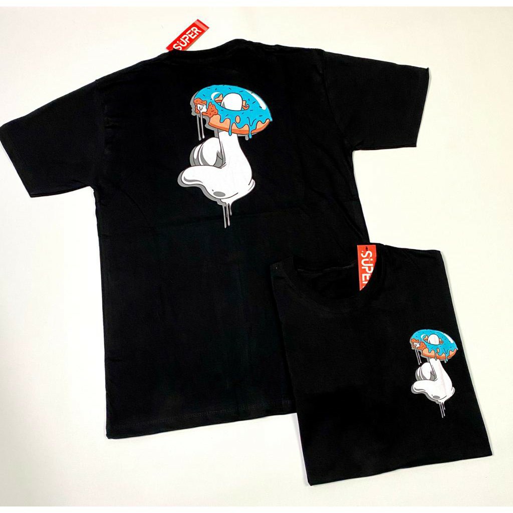 Kaos Pria Atasan Distro T-Shirt Kaos Jari Donat